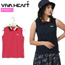 VIVA HEART ビバハート 012-26471 レディース ゴルフ ウェア シャツ ポロシャツ ノースリーブ 春夏