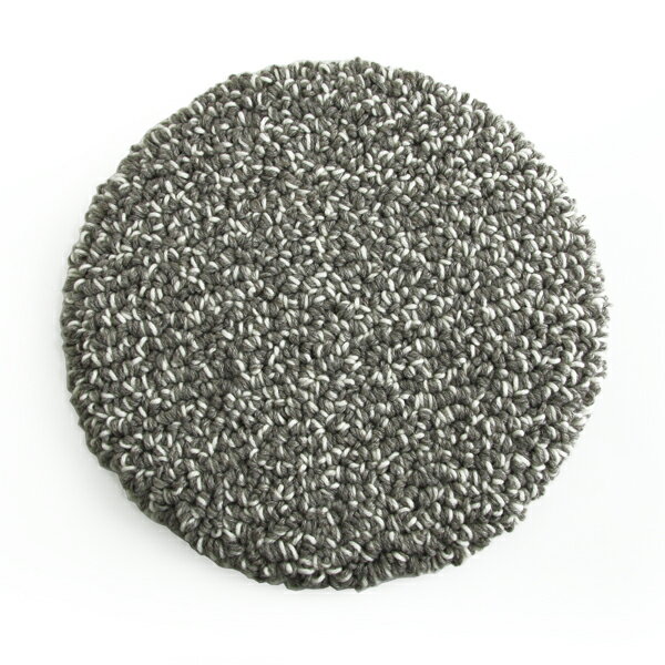 CONO TEXTILE Tweed Wool Loop Chairmatφ350mm(Mix Gray)【コウノテキスタイル ツイードウールループチェアマット 羊毛 日本製 ミック..