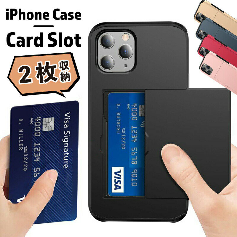 【iPhone カード収納ケース】スマホ