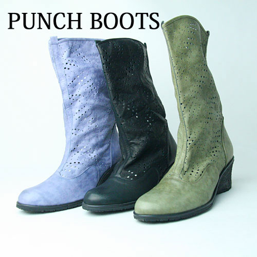 くしゅくしゅパンチブーツ【22.0cm】【23.0cm】【アウトレット】【ブラック】【カーキ】【パープル】【..