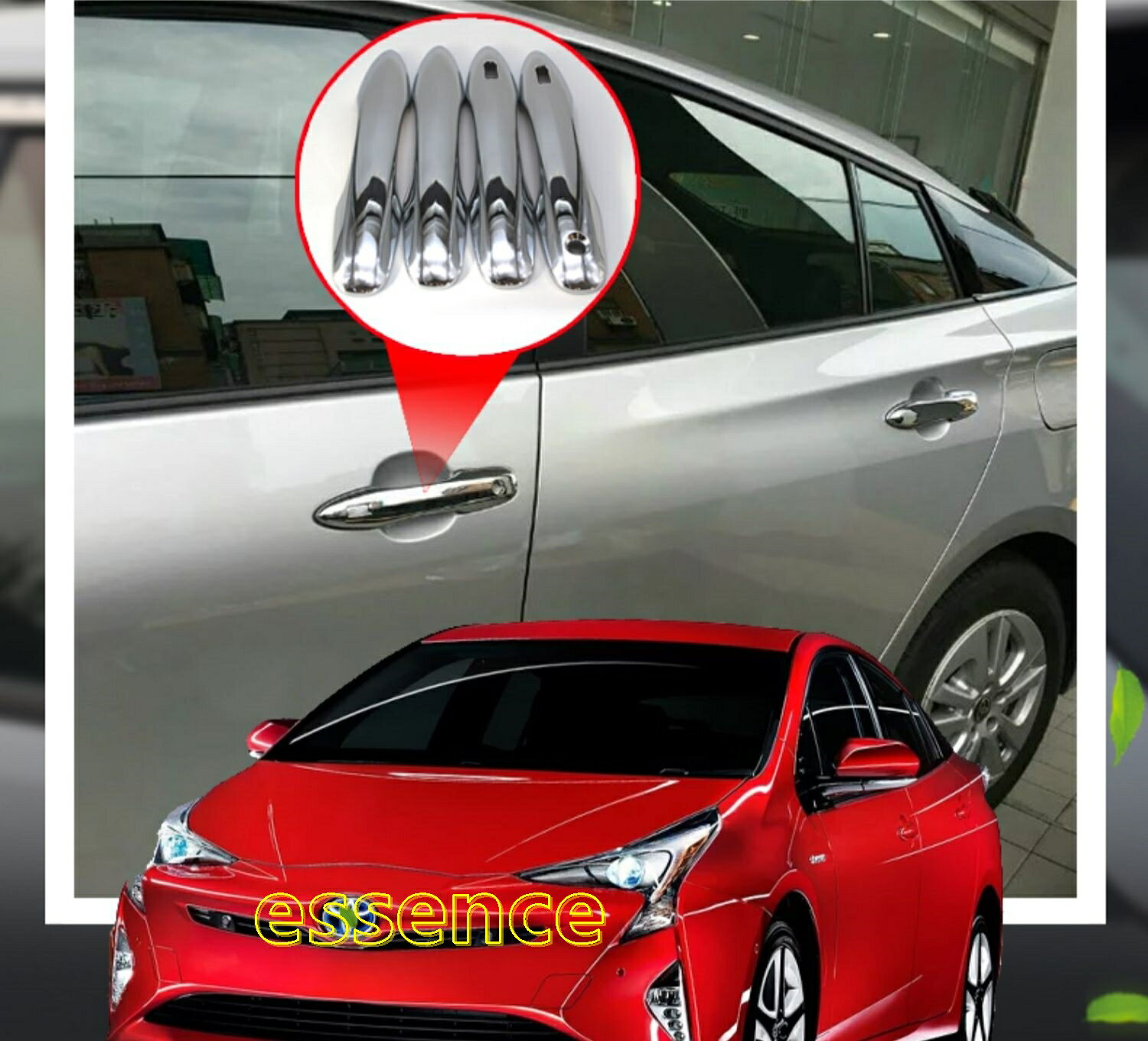 トヨタ プリウス カスタム アクセサリーアウターハンドル保護カバー パーツ PRIUS 50系/PHV ドアハンドルプロテクター ドアハンドルカバー TZ1787 80610