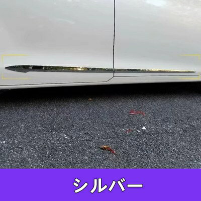 トヨタ ・ノア (NOAH) 80系 用 サイド スカート ドア サイドドアモール ABS製 4ピース シルバー 8032