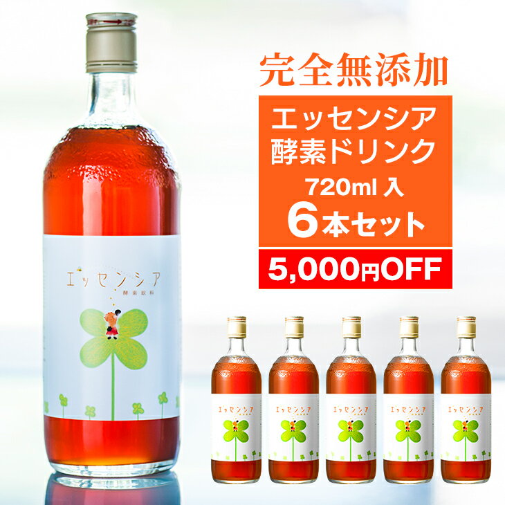 酵素 6本セット【送料無料】賞味期限は未開封で2年！まとめ買いに！ 短期集中ダイエット！朝の置き換え プチ断食 3日断食もOK 酵素ドリンクでファスティング！ 酵素水 ベリー 【酵素専門店エッセンシア】【HLS_DU】VERY