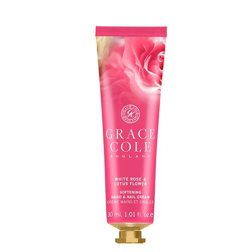 ハンドクリーム (1000円程度) 【ご愛顧感謝デーP最大10倍】グレースコール GRACE COLE ソフトニング ハンド & ネイルクリーム ホワイトローズ & ロータスフラワー HAND CREAM プレゼント ギフト あす楽