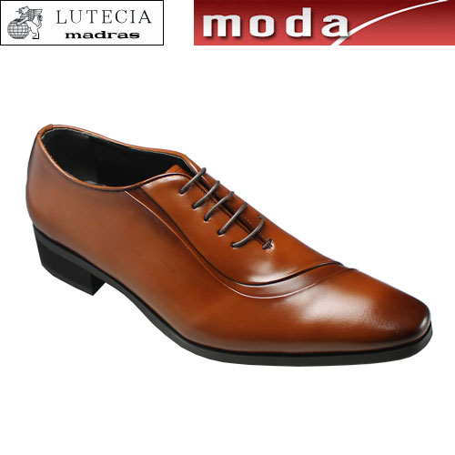 ルテシア マドラス ドレスシューズ 流れストレートチップ ポインテッドトゥ LU6505 ブラウン LUTECIA madras メンズ 靴