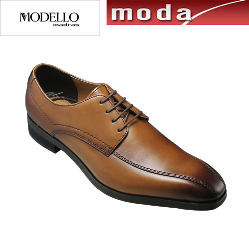 モデーロ マドラス ドレスシューズ ブラッチャー スワール セミスクエアトゥ DM1510 ライトブラウン MODELLO madras メンズ 靴