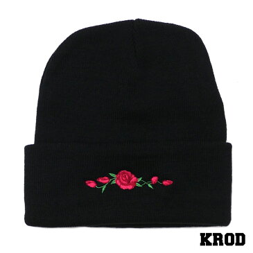 クラウド KROD ROSE BEANIE 【ニットキャップ】 BLACK 999005197011