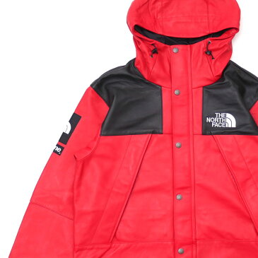 新品 シュプリーム SUPREME x ザ・ノースフェイス THE NORTH FACE Leather Mountain Parka レザー マウンテン パーカ RED メンズ 230001114143 39ショップ