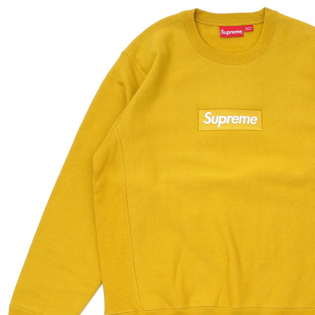 【数量限定特別価格】 新品 シュプリーム SUPREME Box Logo Crewneck ボックスロゴ BOXロゴ スウェット MUSTARD マスタード メンズ 209000541148