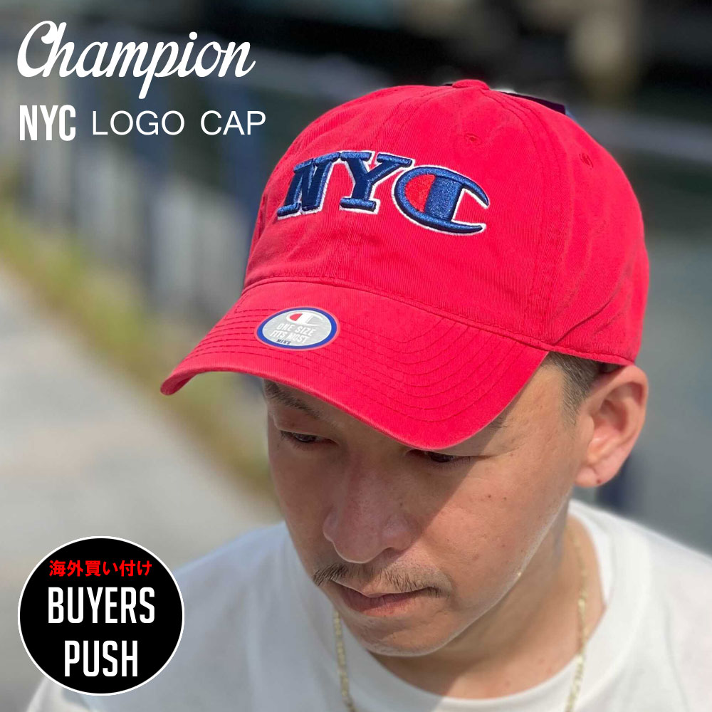 【数量限定特別価格】 新品 ニューヨーク限定 チャンピオン Champion NYC LOGO CAP ロゴ キャップ RED レッド 赤 メンズ レディース 999005781013