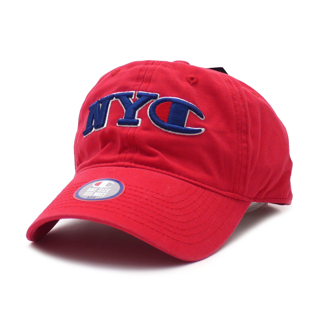 ニューヨーク限定 チャンピオン Champion NYC LOGO CAP ロゴ キャップ RED レッド 赤 メンズ レディース 999005781013