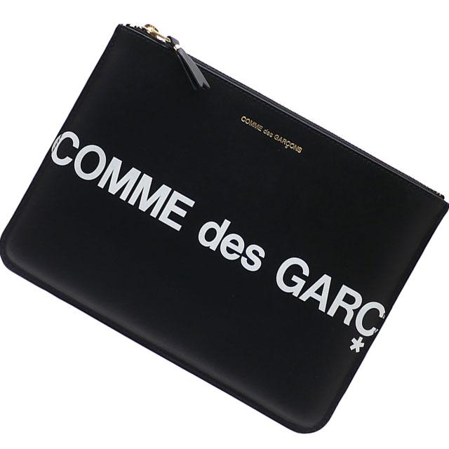 新品 コムデギャルソン COMME des GARCONS Huge Logo Pouch クラッチバッグ ポーチ BLACK ブラック 黒 メンズ レディース 288001196011 39ショップ