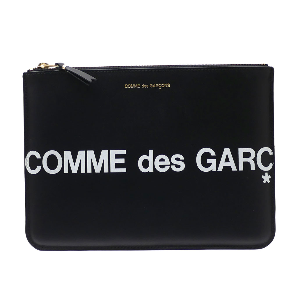 新品 コムデギャルソン COMME des GARCONS Huge Logo Pouch クラッチバッグ ポーチ BLACK ブラック 黒 メンズ レディース 288001196011 39ショップ