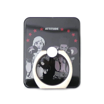 エッセンス essense x アティチュード ATTITUDE COLLABORATION THE BOXING Smart Phone Ring スマートフォンリング BLACK ブラック 黒