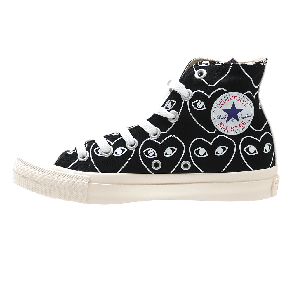 新品 プレイ コムデギャルソン PLAY COMME des GARCONS x コンバース CONVERSE ALL STAR HI PCDG オールスター スニーカー BLACK ブラック 黒 メンズ レディース 39ショップ