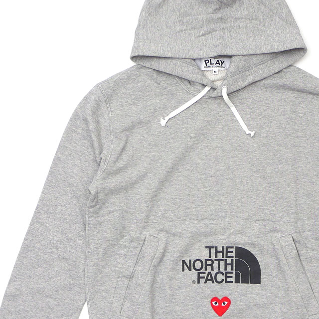 【本物・正規品】 新品 プレイ コムデギャルソン PLAY COMME des GARCONS x THE NORTH FACE MENS The North Face x Play Hoodie GRAYのサムネイル