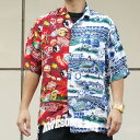 【ショップレビュー4.9超えの高評価】 【本物・正規品】 新品 AWESOME BOY x Ichiryu made Original Remake Switched S/S Shirt リメイク アメフト 半袖シャツ BLUE WINE メンズ