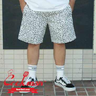 新品 クックマン Cookman Chef Short Pants シェフパンツ ショーツ ショートパンツ SNOW LEOPARD WHITE ホワイト メンズ レディース 39ショップ