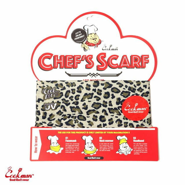 Cookman谷Ź ʪʡ  åޥ Cookman Chef's Scarf Leoparf ե  쥪ѡ ١  ǥ