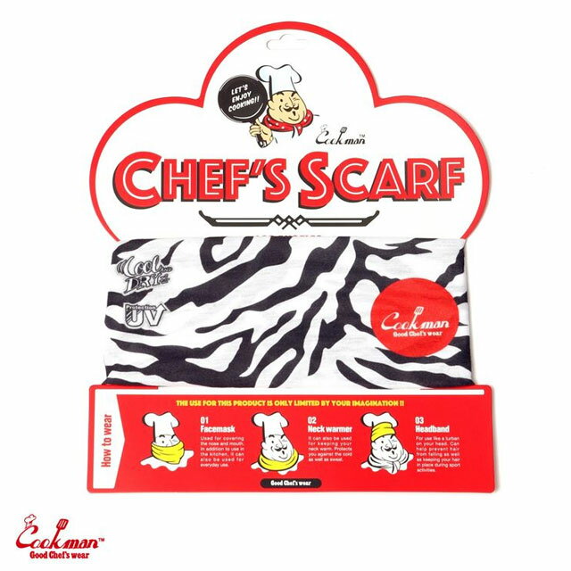 Cookman谷Ź ʪʡ  åޥ Cookman Chef's Scarf Zebra ե  ֥ ֥å ۥ磻  ǥ