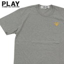 y{EKiz Vi vC RfM\ PLAY COMME des GARCONS MENS GOLD HEART ONE POINT TEE TVc GRAYxGOLD Y