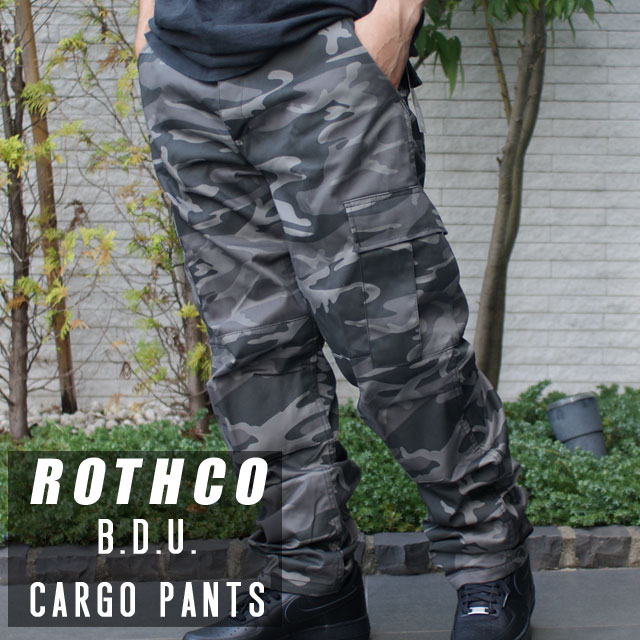 【本物・正規品】 新品 ロスコ ROTHCO B.D.U. CARGO PANTS カーゴパンツ 迷彩パンツ BLACK CAMO ブラックカモ メンズ ETF083
