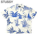 y{EKiz Vi Xe[V[ STUSSY Cactus Rayon Shirt [Vc Vc WHITE zCg  Y