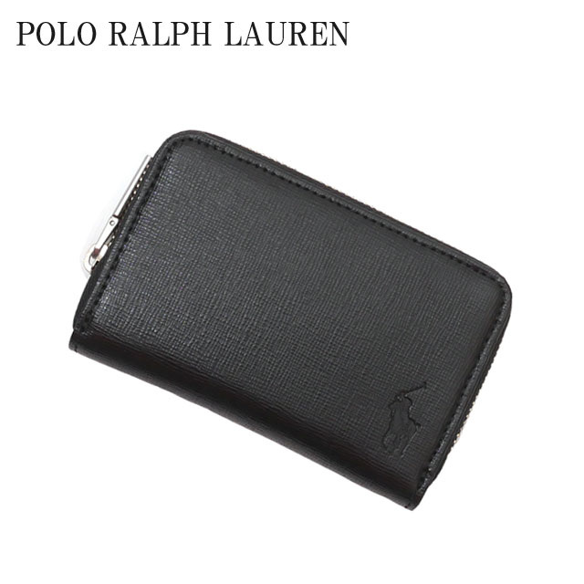 【本物・正規品】 新品 ポロ ラルフローレン POLO RALPH LAUREN P-1100ORIN LEATHER COIN CASE レザー コインケース ウォレット 財布 小銭入れ BLACK ブラック 黒 メンズ レディース ETF089