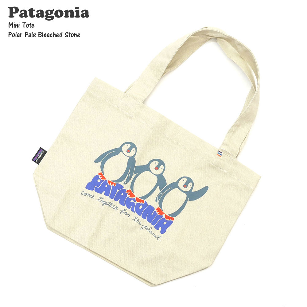 新品 パタゴニア Patagonia Mini Tote ミニトートバッグ エコバッグ Polar Pals Bleached Stone ベージュ PABS 59275 メンズ レディース 39ショップ