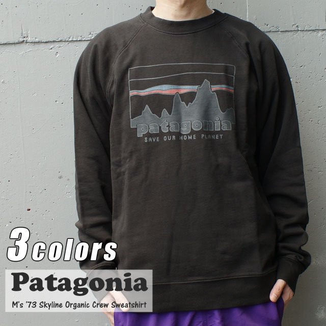 楽天essense【本物・正規品】 新品 パタゴニア Patagonia M's '73 Skyline Organic Crew Sweatshirt '73 スカイライン オーガニック クルー スウェットシャツ 39650 メンズ レディース アウトドア キャンプ