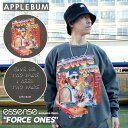  APPLEBUM正規取扱店  新品 アップルバム APPLEBUM essense別注 FORCE ONES Overdyed Crew Sweat クルースウェット VINTAGE BLACK ヴィンテージブラック 黒 メンズ