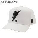 【本物 正規品】 新品 ヨシノリコタケ YOSHINORI KOTAKE x バーニーズ ニューヨーク BARNEYS NEWYORK BLACK LINE THUNDER MESH CAP キャップ WHITE ホワイト 白 メンズ 新作