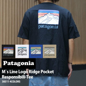 新品 パタゴニア Patagonia 23SS M's Line Logo Ridge Pocket Responsibili Tee ライン ロゴ リッジ ポケット レスポンシビリティー Tシャツ 38511 メンズ レディース アウトドア キャンプ サーフ 海 山 2023SS SP23 新作 39ショップ