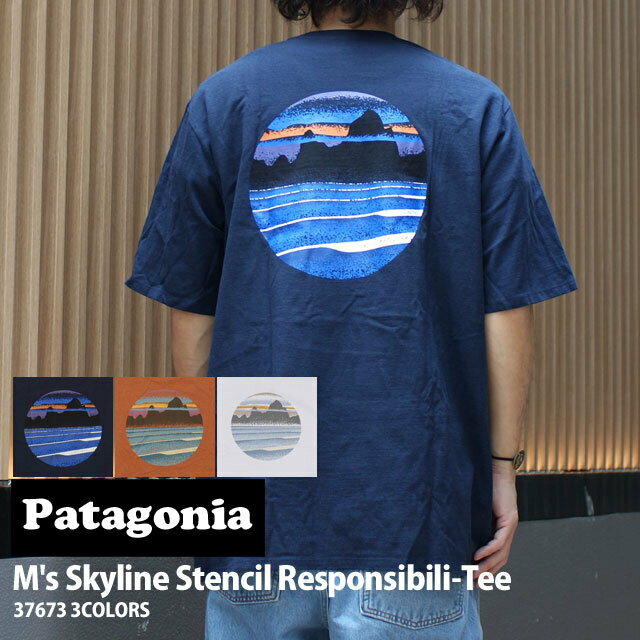  新品 パタゴニア Patagonia M's Skyline Stencil Responsibili Tee メンズ スカイライン ステンシル レスポンシビリティー Tシャツ 37673 メンズ レディース アウトドア キャンプ サーフ 海 山 新作