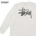 ステューシー ペアTシャツ 【本物・正規品】 新品 ステューシー STUSSY BASIC STUSSY LS TEE 長袖Tシャツ WHITE ホワイト 白 メンズ