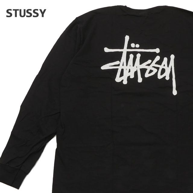 【本物 正規品】 新品 ステューシー STUSSY BASIC STUSSY LS TEE 長袖Tシャツ BLACK ブラック 黒 メンズ