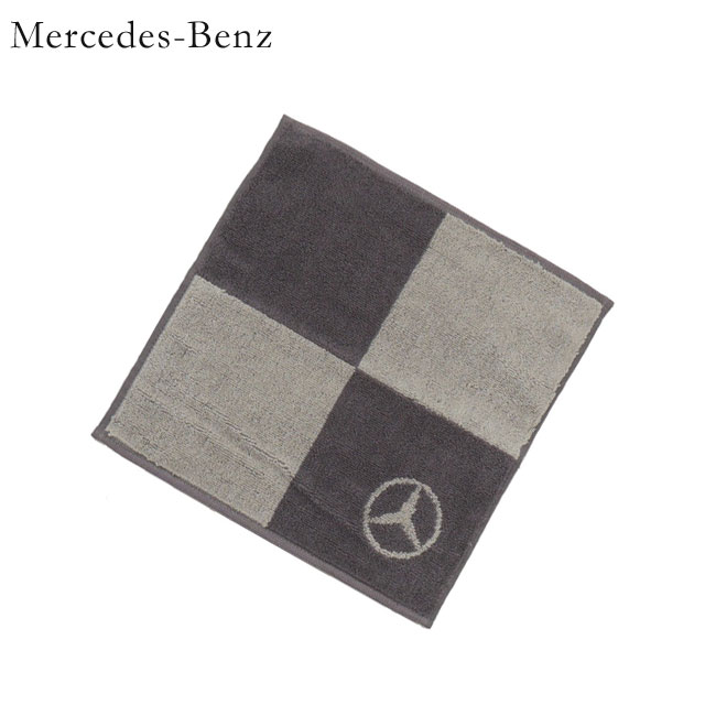 【本物・正規品】 新品 メルセデス・ベンツ Mercedes-Benz ミニタオル ブロック ハンドタオル ハンカチ GRAY グレー 灰色 メンズ レディース B91203637