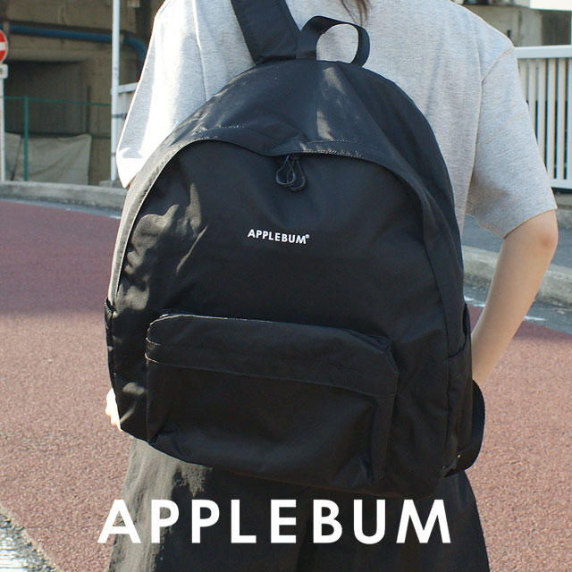 APPLEBUMK戵X y{EKiz Vi Abvo APPLEBUM Logo Big Back Pack S rbO obNpbN BLACK ubN  Y fB[X