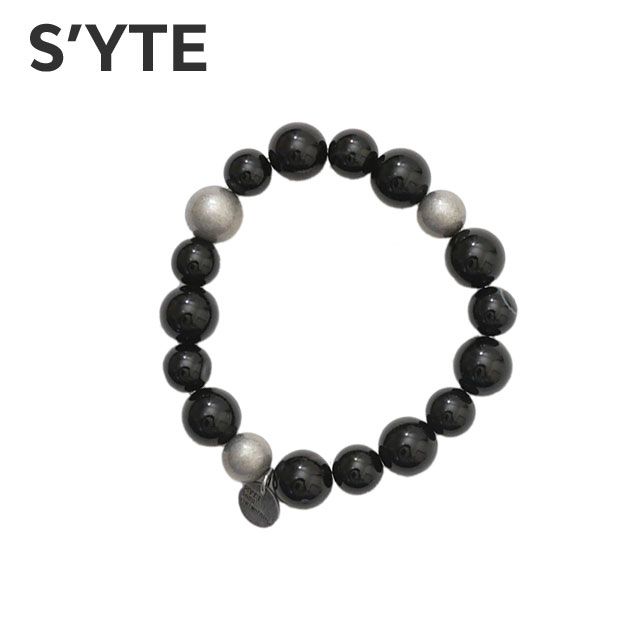 【本物・正規品】 新品 サイト S'YTE Onyx Bead Bracelet オニキス ブレスレット BLACK ブラック 黒 メンズ レディース Yohji Yamamoto ヨウジヤマモト