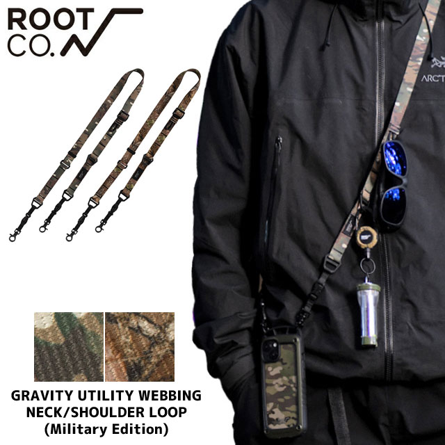 【本物・正規品】 新品 ルートコー ROOT CO. GRAVITY UTILITY WEBBING NECK/SHOULDER LOOP Military Edition ネック ショルダーストラップ GUWN-4362 メンズ レディース