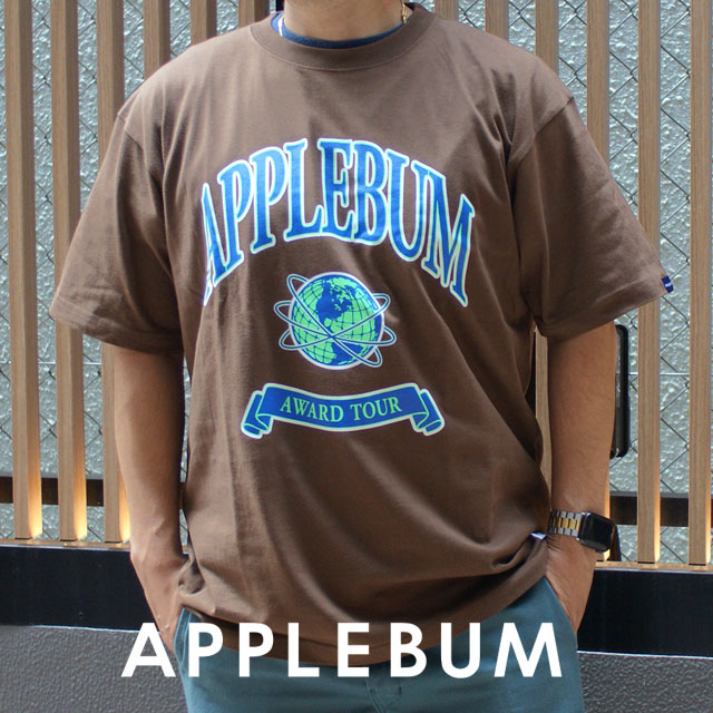 【本物・正規品】 新品 アップルバム APPLEBUM College Logo T-shirt カレッジロゴ Tシャツ BROWN ブラウン メンズ