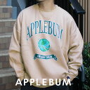  新品 アップルバム APPLEBUM College Logo Big Crew Sweat カレッジロゴ クルースウェット SAND サンド ベージュ メンズ