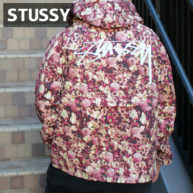 楽天essense【本物・正規品】 新品 ステューシー STUSSY FLORAL NYLON BEACH SHELL シェル ジャケット メンズ 新作 スケート ストリート エイトボール ストックロゴ ストゥーシー スチューシー