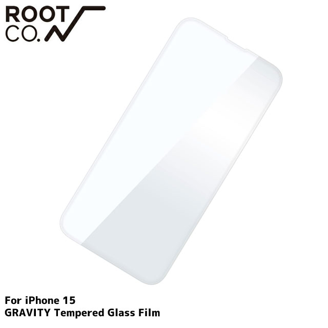 【本物・正規品】 新品 ルートコー ROOT CO. GTG-437359 iPhone 15 GRAVITY Tempered Glass Film ガラスフィルム 液晶保護フィルム CLEAR クリア