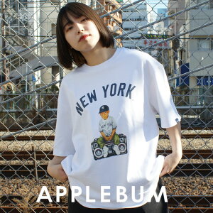 ʪʡ  åץХ APPLEBUM NEW YORK YANKEES BOY T-shirt ˥塼衼󥭡 ܡ T WHITE  ǥ