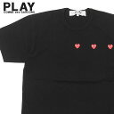 y{EKiz Vi vC RfM\ PLAY COMME des GARCONS MENS 3 HEART TEE TVc Y fB[X n[g S V T337