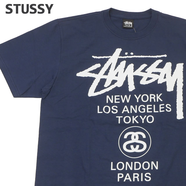 楽天essense【本物・正規品】 新品 ステューシー STUSSY WORLD TOUR TEE ワールド ツアー Tシャツ メンズ レディース スケート ストリート エイトボール ストックロゴ ストゥーシー スチューシー