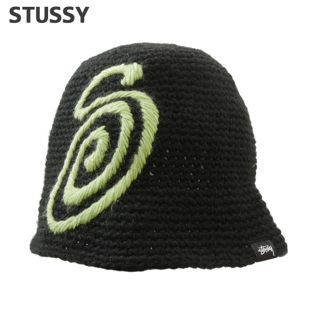 【本物・正規品】 新品 ステューシー STUSSY SWIRLY S KNIT BUCKET HAT バケット ハット バケハ メンズ レディース スケート ストリート エイトボール ストックロゴ ストゥーシー スチューシー