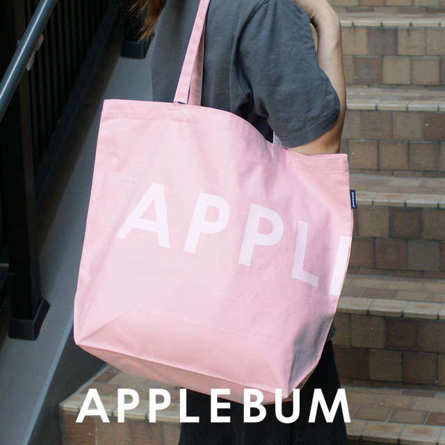 【本物・正規品】 新品 アップルバム APPLEBUM BIG LOGO Tote Bag トートバック PINK メンズ レディース