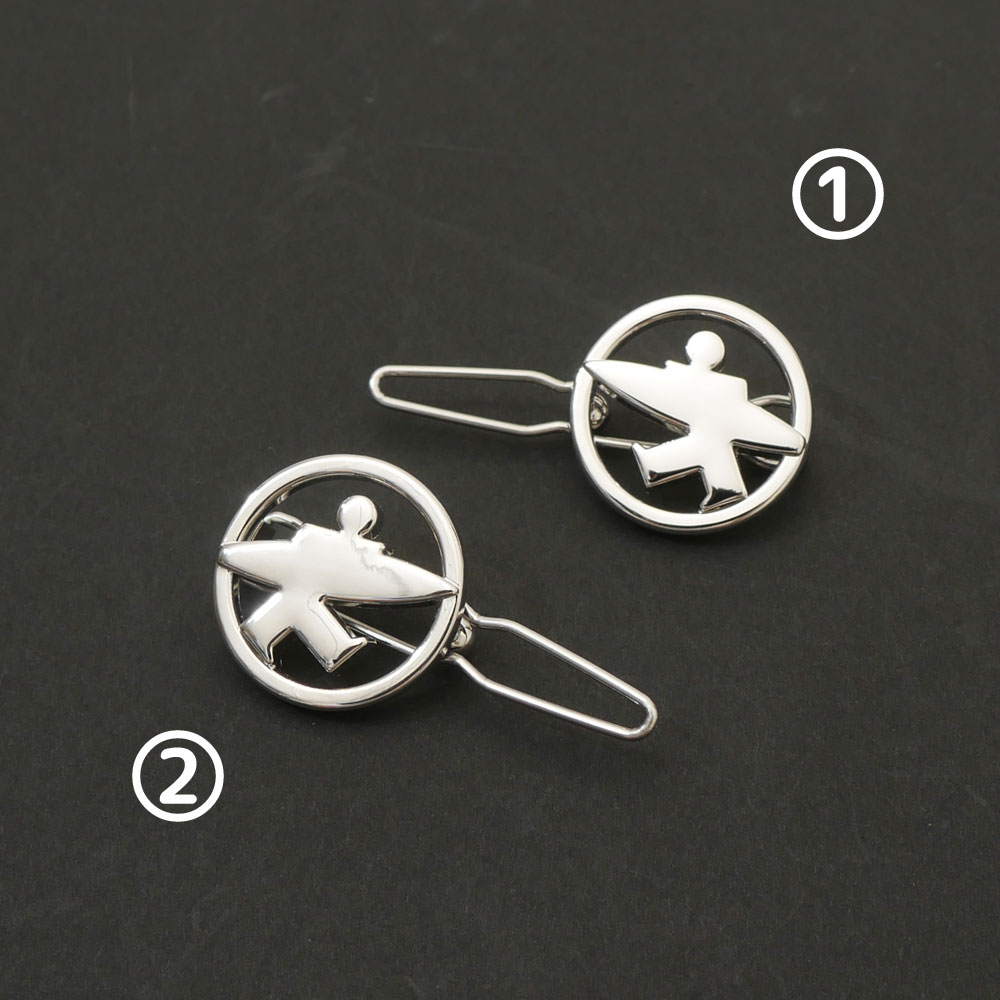 【本物・正規品】 新品 ステューシー STUSSY SURFMAN HAIRCLIP サーフマン ヘアクリップ 単品販売 メンズ レディース バラ売り スケート ストリート エイトボール ストックロゴ